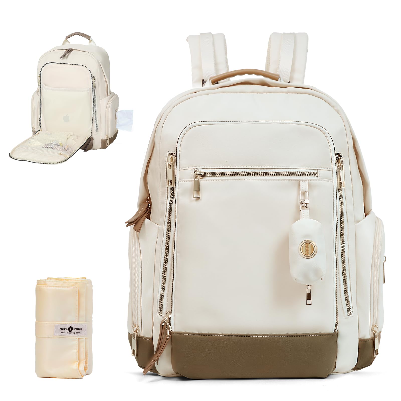 Miss Fong Diaper Bag Backpack (Off-White)