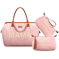 Baybou Mommy Bag for Hospital Baby Diaper Bag (Blush Pink 3PC)