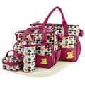 KOCASO Baby Nappy Diaper Bags Set (Red 5 PCs)