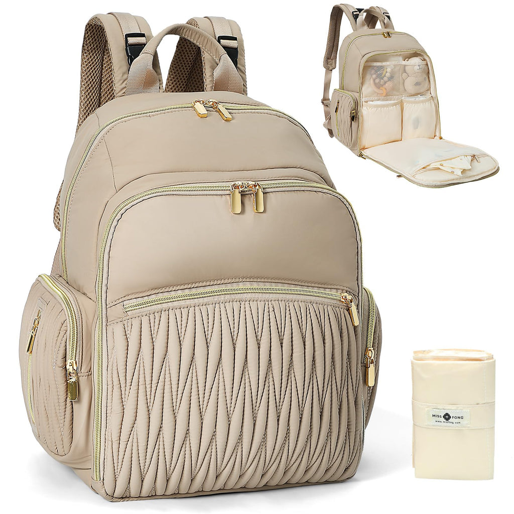 Miss Fong Diaper Bag Backpack (Khaki)