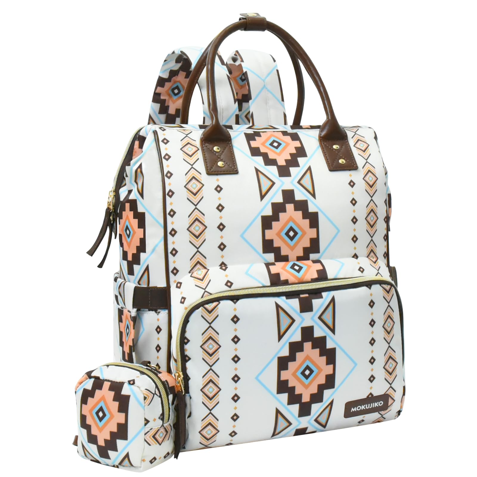 MOKUJIKO Diaper Bag Backpack (White)