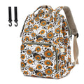 Wonshia Diaper Bag Backpack Sunflower and cow Print Diaper