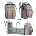 RECALLA Diaper Bag Backpack with Changing Station (Grey)