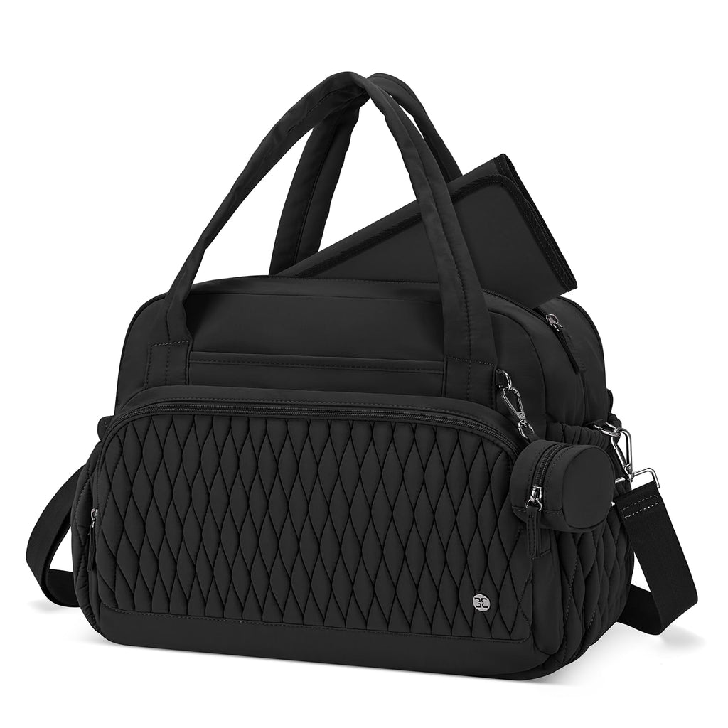 Telena Diaper Bag Tote (Black)